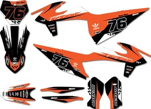 Custom graphics, full kit Account style stickers to fit 2019 - 2022  KTM SX 125 - Picture 1 of 6