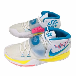Nike Kyrie 6 90s Neon Graffiti 2020 Size 11 - WHITE/OPTI YELLOW-DIGITAL PINK-BL - Picture 1 of 15