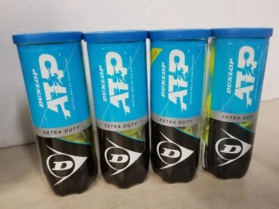 Lot of 4 Cans - Dunlop ATP Extra Duty Tennis Balls (12 Total) - Image 1 of 3