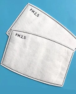 PM 2.5 FILTER X 10 For Cotton Reusable Face Mask - Picture 1 of 3