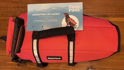NEW Zippy Paws Adventure Dog Life Jacket Vest Red SM 16-20” Girth Neck Support - Image 1 of 4