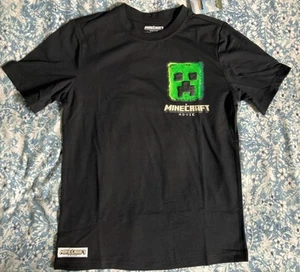 Minecraft Movie Youth Size 12/ Large Black Shirt New - Picture 1 of 12
