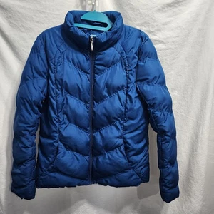Chaqueta para mujer Athletic Works azul hinchada mediana cremallera completa - Imagen 1 de 8