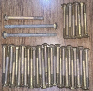 Konvolut 40 Vintage NOS Messing Wagenschrauben - Bild 1 von 1