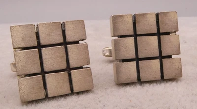 Manschettenknöpfe Silber 835 seltene ausgefallene moderne Designerstücke - Bild 1 von 3