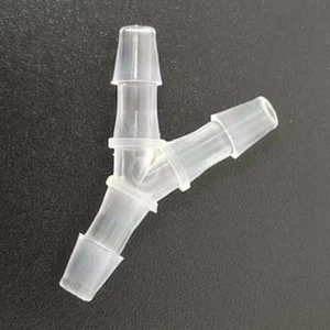 50 × Tee Hose Barb Connector Equal Barbed 1/8" 3 Way Y Fitting PP Plastic Clear - Picture 1 of 7