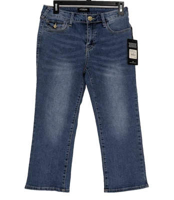 Женские прямые джинсы-капри True Religion Billie SN с клапаном размер 26 средний прилив стирка - Изображение 1 из 4