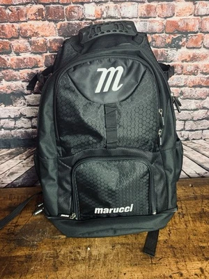 Marucci 棒球或垒球背包黑色包全新无标签 — 第 1/4 张图片