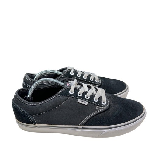 Vans Atwood Nero Bianco Scamosciato Stringate Classic Sneaker Skateboard Uomo 10