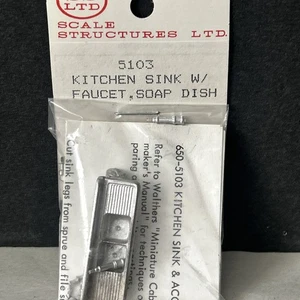 SS Scale Structures LTD 5103 Küchenspüle & Wasserhahn Seifenschale Bausatz Metall HO 1/87 - Bild 1 von 4
