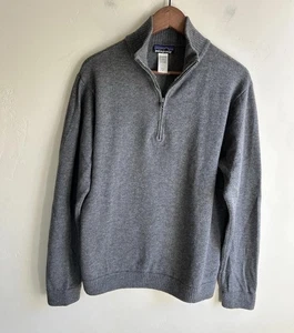 Patagonia vintage sweater Mens M Lambswool 1/4 Zip Pullover Classic Gray Outdoor - Picture 1 of 11