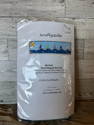Row by Row Quilt Kit "2014 Shark Regatta By Scruffy Quilts" New With Fabric - Image 1 of 2