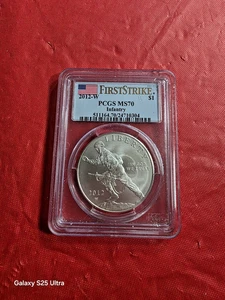 2012 W Comemerative Infantry MS 70 First Strike~West Point! - Picture 1 of 9