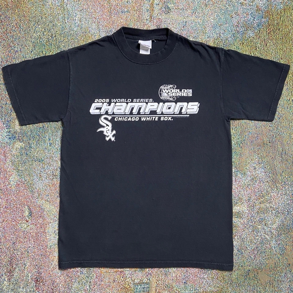 Camiseta Chicago White Sox Mediana Negra 2005 Serie Mundial Campeones Béisbol MLB Foto 1 de 4