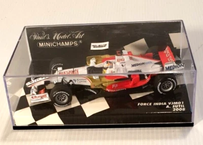 FORCE INDIA VJM01 #20 A. Sutil 2008 1/43 Scale F1 Car by MINICHAMPS 400080020. - Image 1 of 4