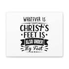 Under Christ&#39;s Feet Ephesians 1:22 Cross Christian Wall Art Bib