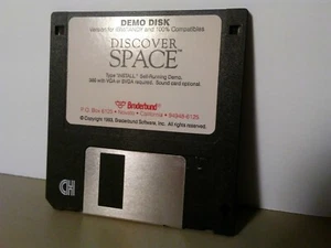 ITHistory (1993) IBM PC Software: DISCOVER SPACE Demo (Broderbund) 3.5" No Man - Picture 1 of 1