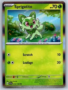 Sprigatito - Paldea Collection Promo SVP 013/198 Mirage Holo Pokemon Card NM - Picture 1 of 2