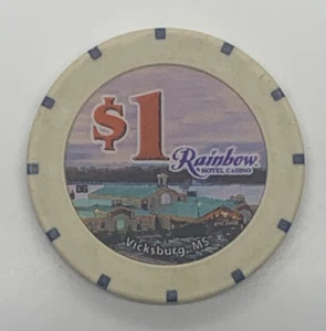 Chip de casino de $1. Rainbow, Vicksburg, como nuevo - Imagen 1 de 4