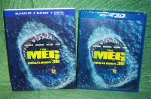 NEW JASON STATHAM THE MEG 2D & 3D MOVIE BLU RAY 2018 CANADIAN EDITION SLIPCOVER - Picture 1 of 3