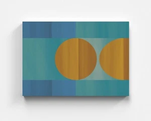 Cuadro en lienzo abstracto neutro colorido decoración moderna mural artista arte - Imagen 1 de 7