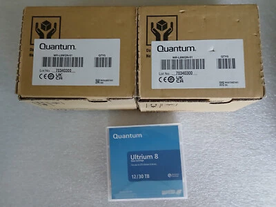 Cinta QUANTUM LTO-8 MR-L8MQN-01 (paquete de 10) cartuchos de datos de 12/30 TB - totalmente nuevos Foto 1 de 2