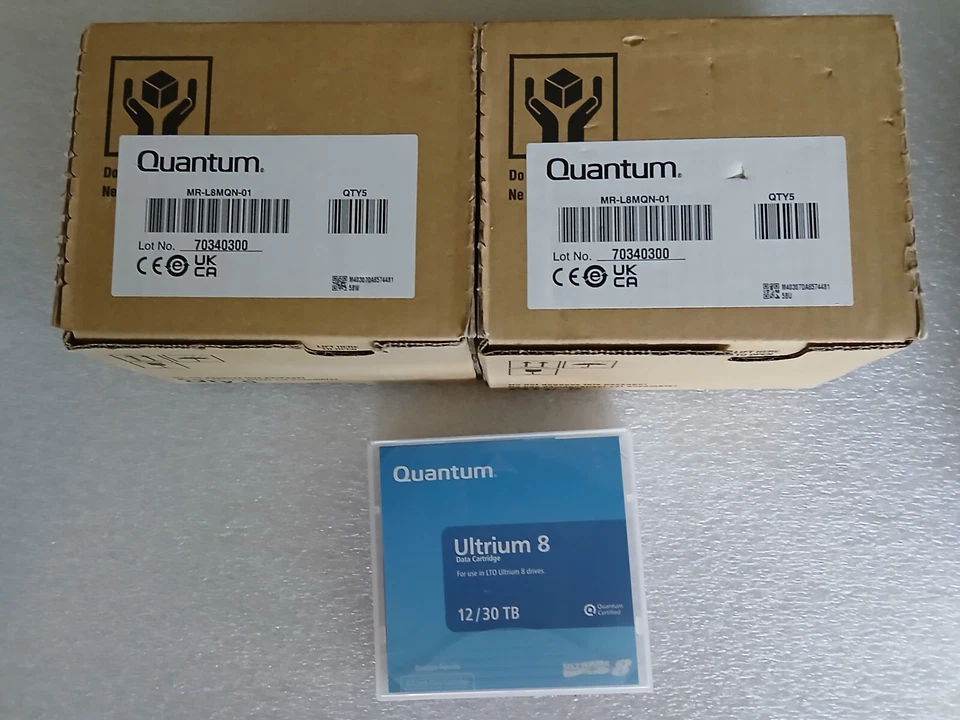 QUANTUM LTO-8 Tape MR-L8MQN-01 (5 Pack) 12/30TB Data Cartridges - Brand New - Image 1 of 1