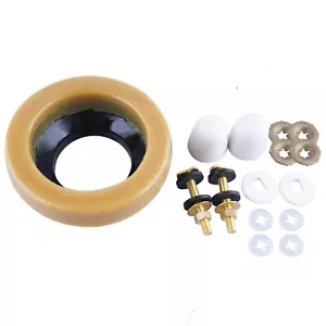 Toilet Wax Ring Kit, Toilet Bowl Wax Ring with Brass Closet Bolts for Toilet Bow - Picture 1 of 7