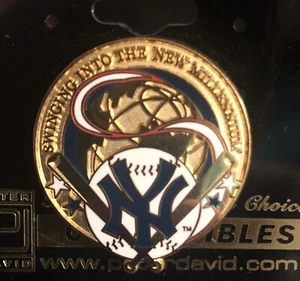 New York Yankees Swinging Into the Millennium Baseball Pin Tac Lapel Cap MLB - Picture 1 of 3