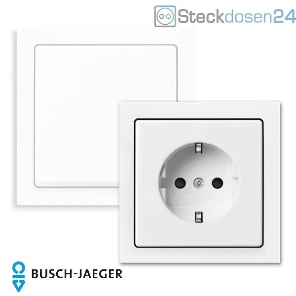 Busch Jäger Future Linear Steckdose Schalter Davos Studioweiß Busch Jaeger  - Bild 1 von 1