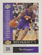Kobe Bryant 2008-09 Upper Deck DYNASTY 2001 The Champion Card #LAL-2