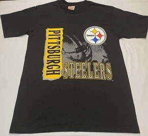 Camiseta De Colección Años 90 Pittsburgh Steelers Talla Grande Por Equipo Clasificado Negra DS NUEVA CON ETIQUETAS - Imagen 1 de 7