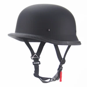 DOT Estilo Alemán Motocicleta Medio Casco Scooter Casco Moto Casco Negro Mate - Imagen 1 de 6