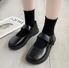 Womens Casual Buckle Round Toe Lolita Mary Janes College Platform Shoes Flat