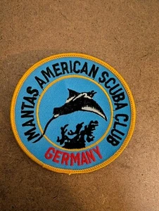 Vintage Mantas American Scuba Club Germany Embroidered Patch - Picture 1 of 3