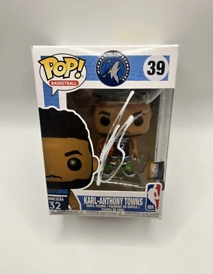 Karl Anthony Towns Autographed Signed Funko Pop PSA COA #39 NBA Timberwolves KAT - Image 1 of 4