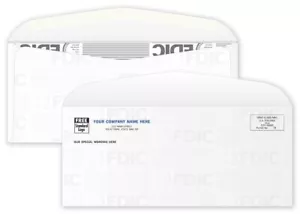 96303 24# White FDIC Tint #9 Envelope 8 7/8 x 3 7/8" QTY 250 - Picture 1 of 1