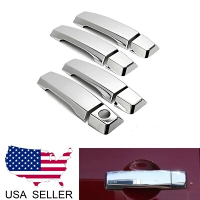 Хромированные крышки на ручки 4Dr для Nissan Titan 2004-2015 годов выпуска без замочной скважины со стороны пассажира - Изображение 1 из 3