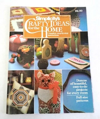 1980 Simplicity Crafty Ideas for Home Magazine Craft Sewing Projects Instruction - Image 1 of 3