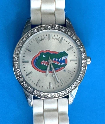 Reloj para damas Florida Gators NCAA FROST Game Time banda de silicona blanca pedrería Foto 1 de 4