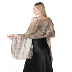 Shawls and Wraps for Evening Dresses Lace Scarfs for Women Pashmina Wedding F... - Picture 1 of 6