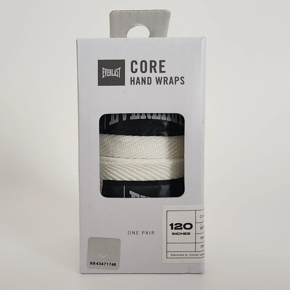 EVERLAST PROTECTIVE CORE HAND WRAPS - Boxing & MMA - 1 Pair - P00003245 - WHITE