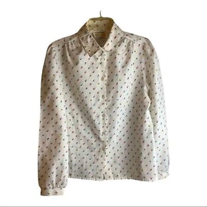 Camicia donna vintage anni '80 a maniche lunghe abbottonate donna donna freccia made in America - Foto 1 di 6