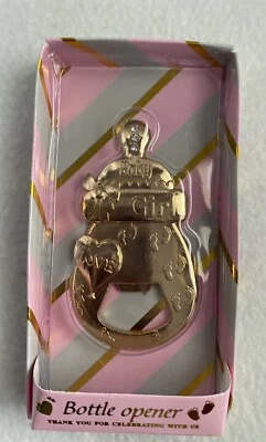 Abridor de Biberones para Baby Shower Revelación de Género Recuerdo Regalo Piedras Tono Dorado Q5 Foto 1 de 4