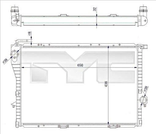 Radiador TYC para BMW E38 E39 1436061 Foto 1 de 1