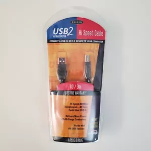 Belkin USB 2.0 F3U133-10 USB2 Hi-Speed Cable 10 Foot NEW in pkg - Picture 1 of 3