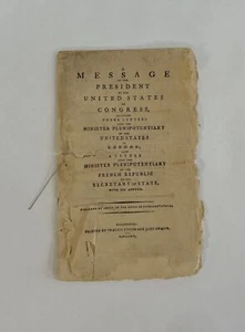 Americana / Cover Title MESSAGE OF THE PRESIDENT OF THE UNITED STATES 1st 1794 - Picture 1 of 3