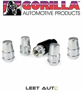 (5)Gorilla Wheel Locks, 1/2" Thread, Chrome, Bulge Acorn, 1/2-20 RH, 71681NB5 - Picture 1 of 6
