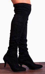 kitten heel thigh boots