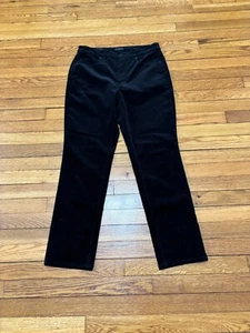 Talbots Women's Curvy Straight Leg Corduroy Pants Black Size 6P Petite 30x28 - Picture 1 of 7